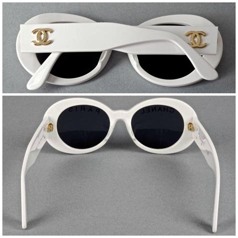 white round vintage chanel paris sunglasses replica zerouv|CHANEL White Round Sunglasses for Women for sale .